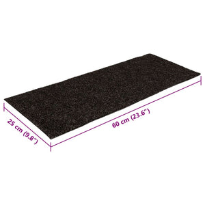 Selvklebende trappematter 15 stk 60x25 cm brun