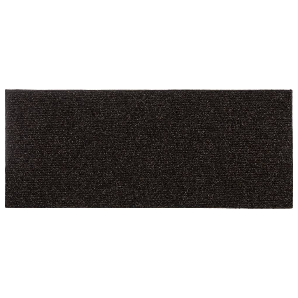 Selvklebende trappematter 15 stk 60x25 cm mørkebrun