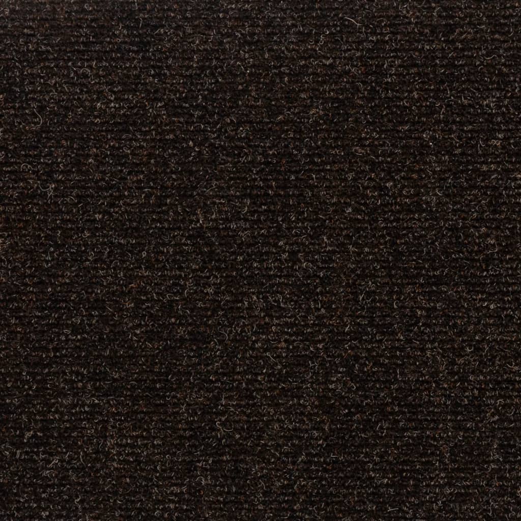Selvklebende trappematter 15 stk 60x25 cm mørkebrun
