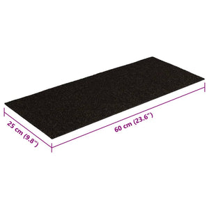 Selvklebende trappematter 15 stk 60x25 cm mørkebrun