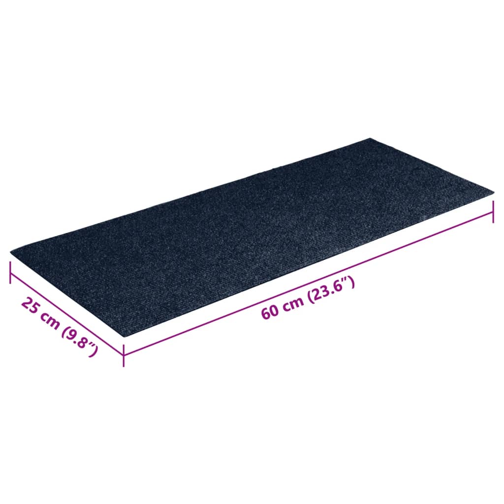 Selvklebende trappematter 15 stk 60x25 cm blå