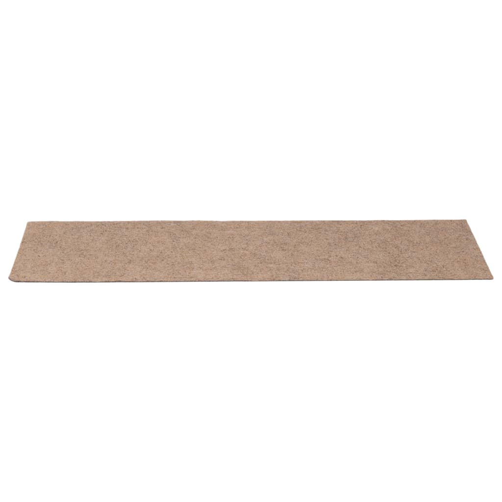 Selvklebende trappematter 15 stk 76x20 cm lysebrun