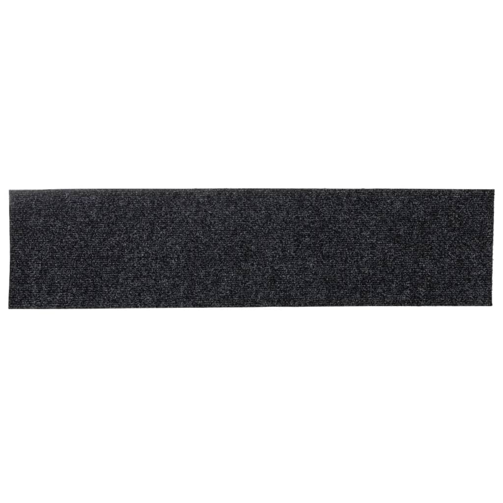 Selvklebende trappematter 15 stk 76x20 cm grå