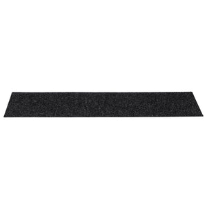 Selvklebende trappematter 15 stk 76x20 cm svart
