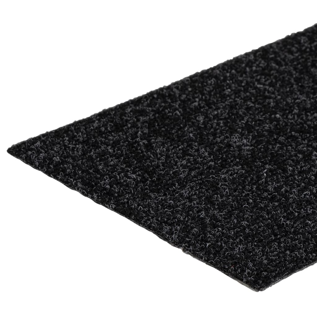 Selvklebende trappematter 15 stk 76x20 cm svart