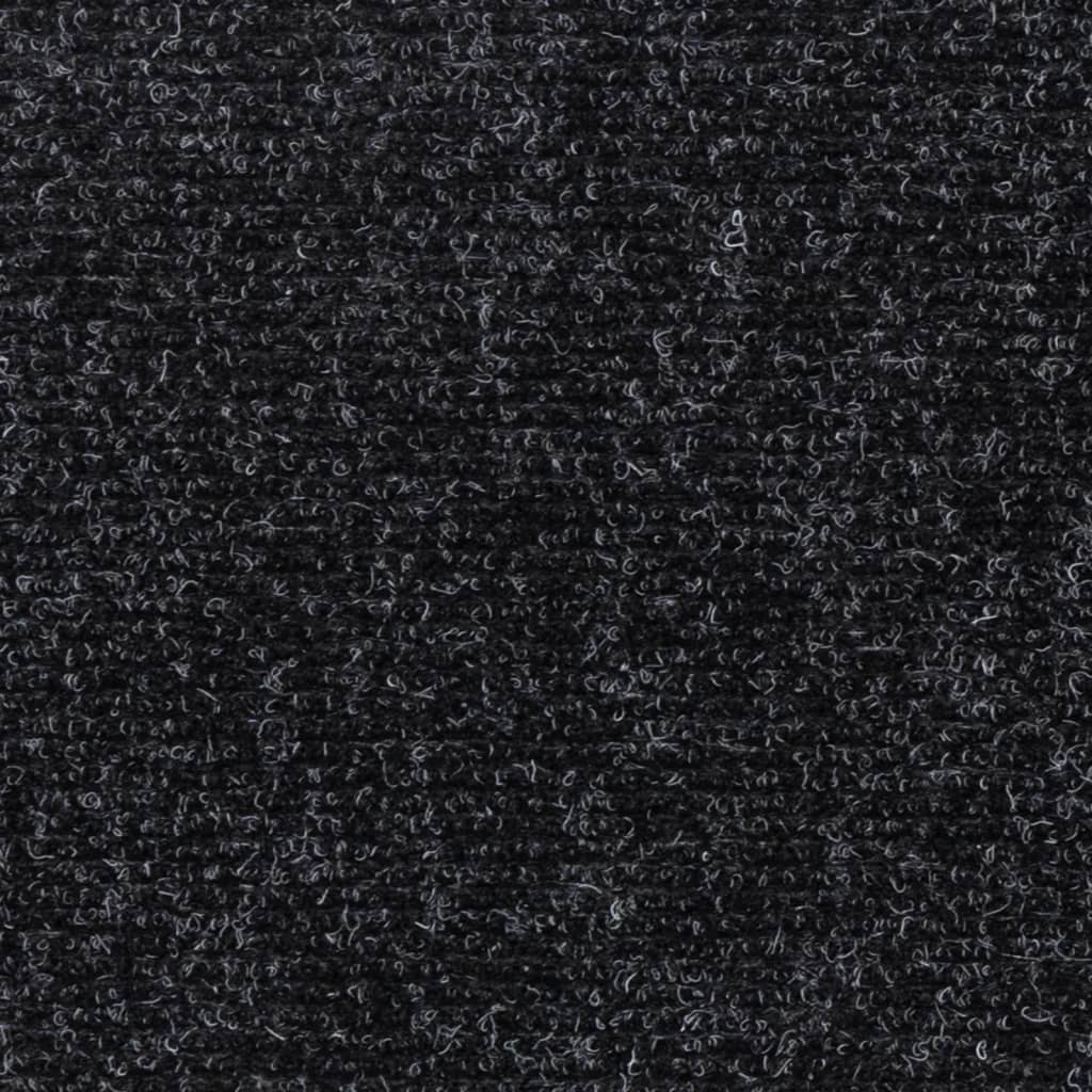 Selvklebende trappematter 15 stk 76x20 cm svart