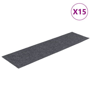 Selvklebende trappematter 15 stk 76x20 cm lysegrå
