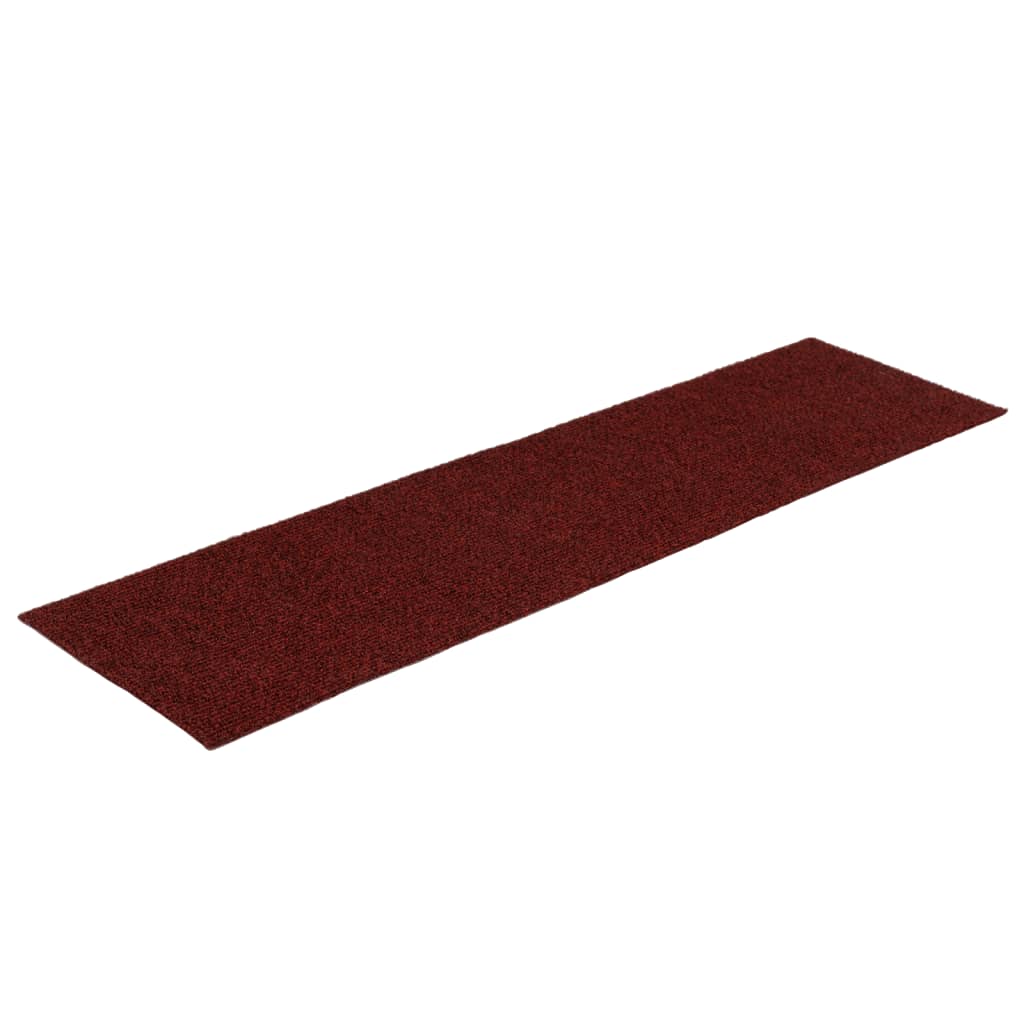 Selvklebende trappematter 15 stk 76x20 cm rød