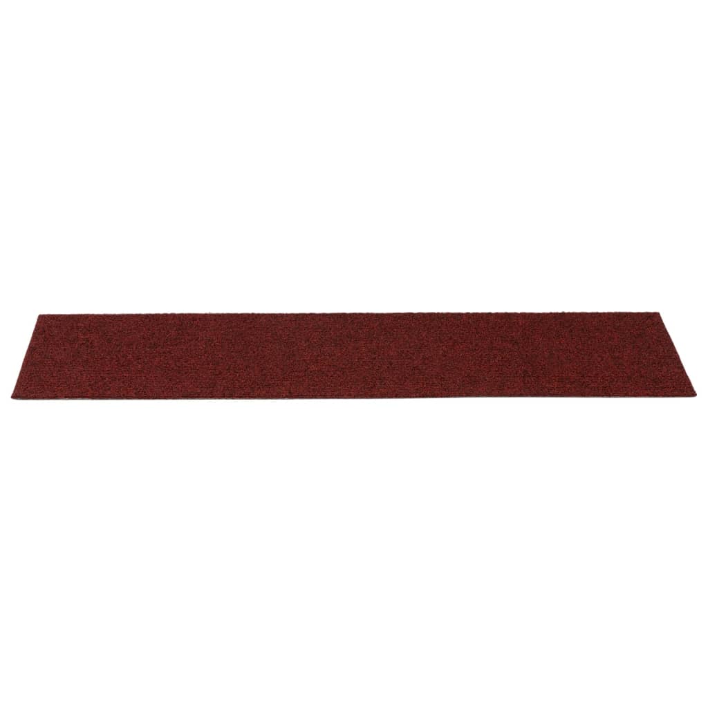 Selvklebende trappematter 15 stk 76x20 cm rød