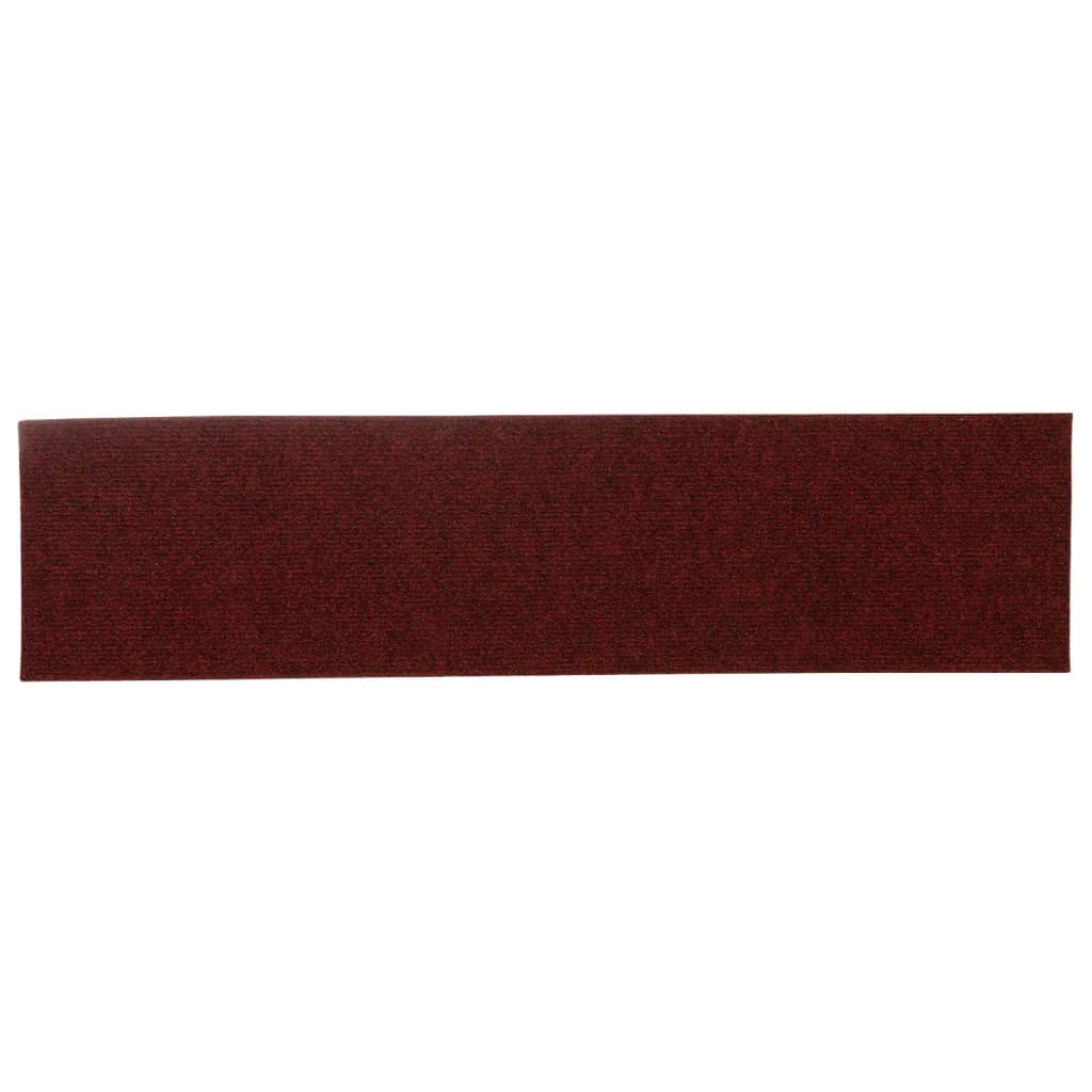 Selvklebende trappematter 15 stk 76x20 cm rød