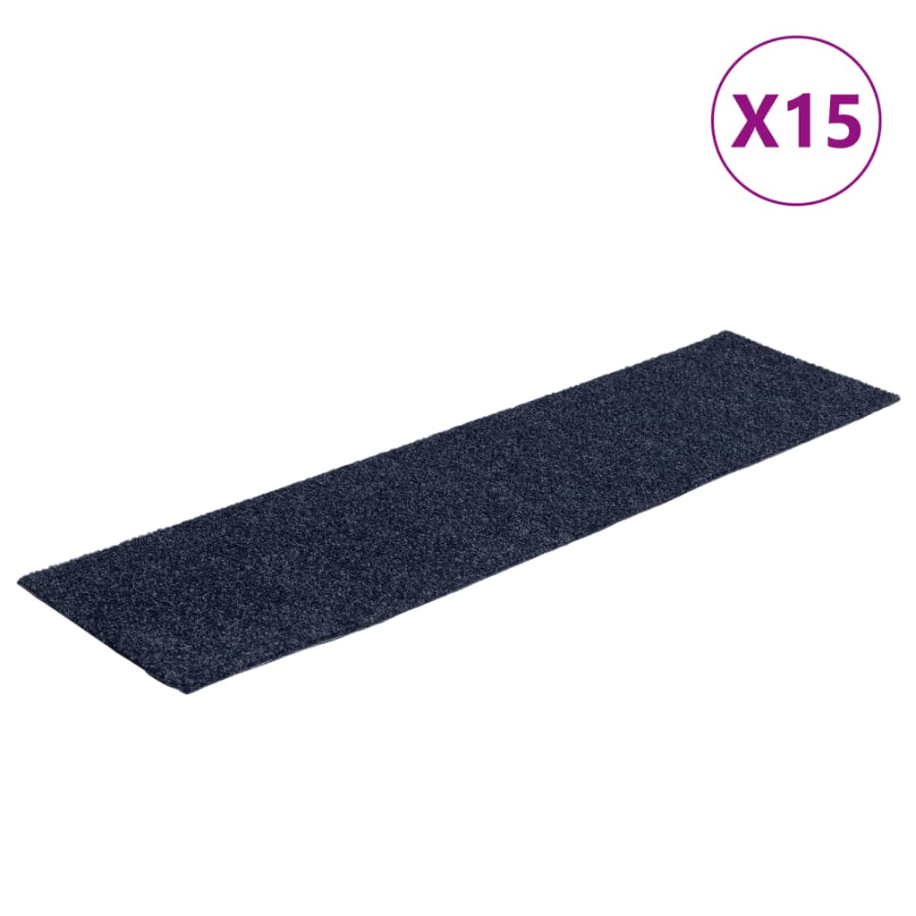 Selvklebende trappematter 15 stk 76x20 cm gråblå