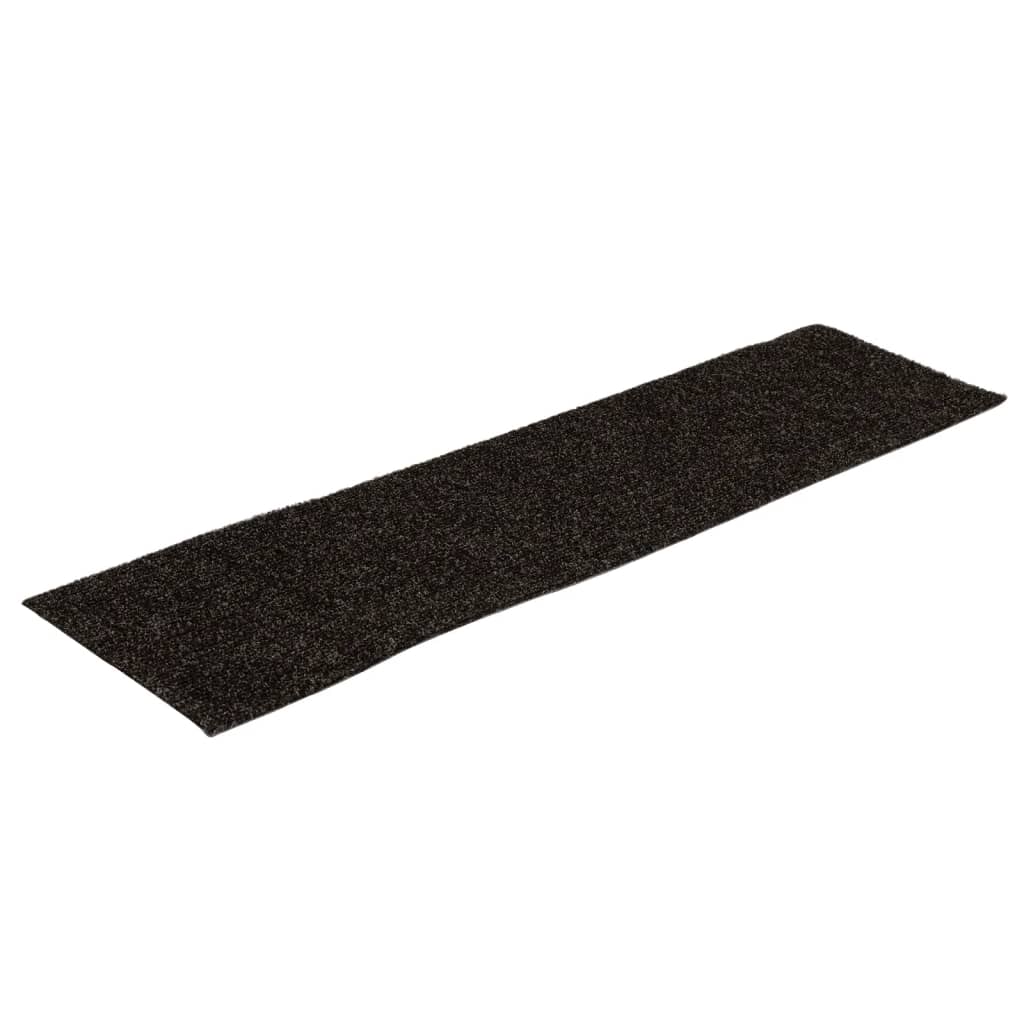 Selvklebende trappematter 15 stk 76x20 cm brun