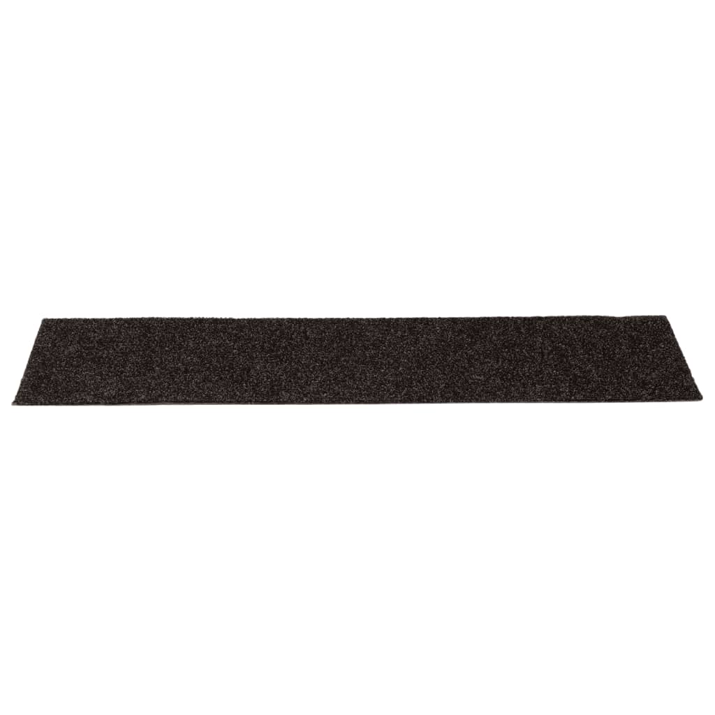 Selvklebende trappematter 15 stk 76x20 cm brun