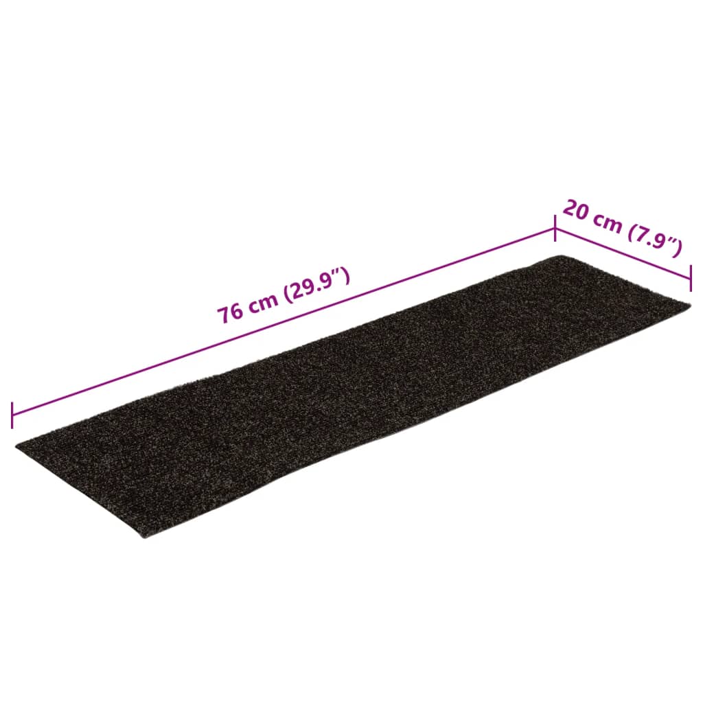 Selvklebende trappematter 15 stk 76x20 cm brun