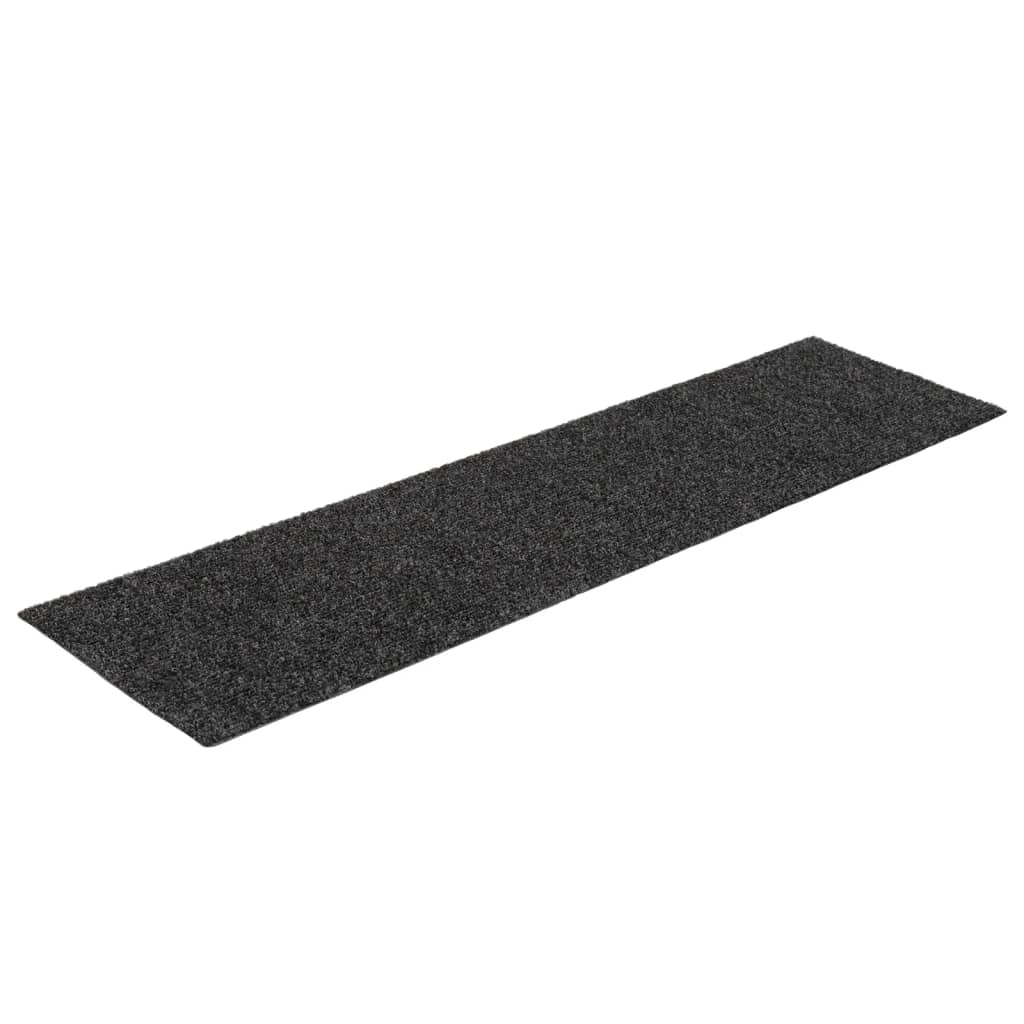 Selvklebende trappematter 15 stk 76x20 cm antrasitt