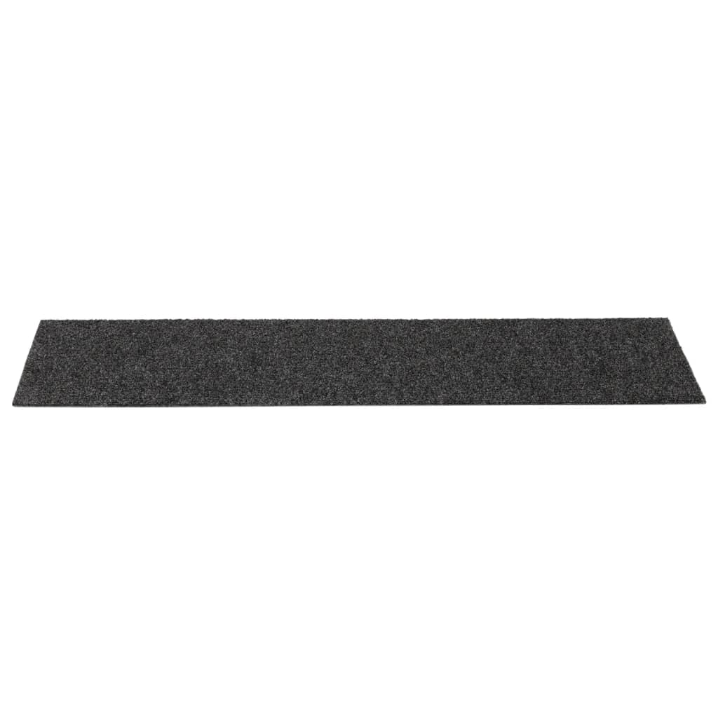 Selvklebende trappematter 15 stk 76x20 cm antrasitt