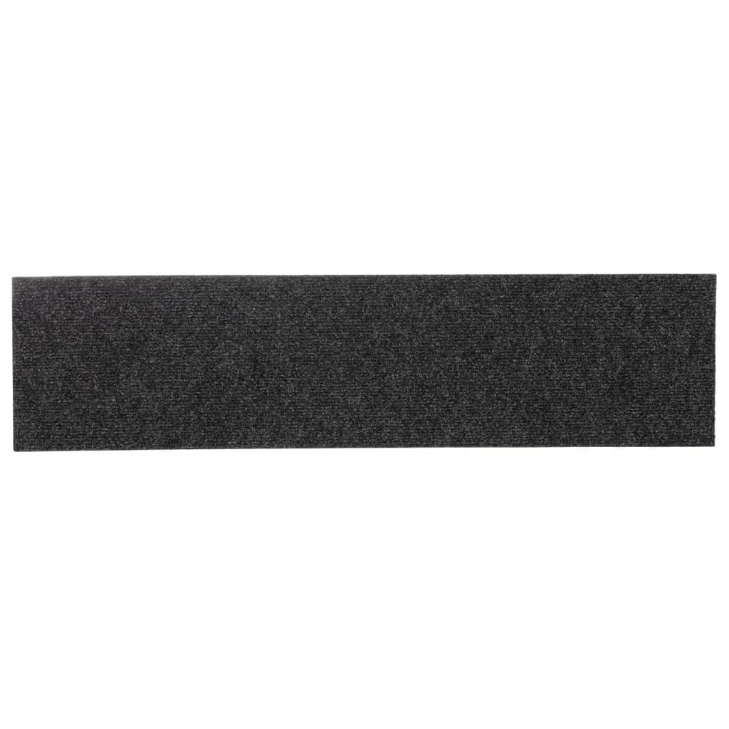Selvklebende trappematter 15 stk 76x20 cm antrasitt
