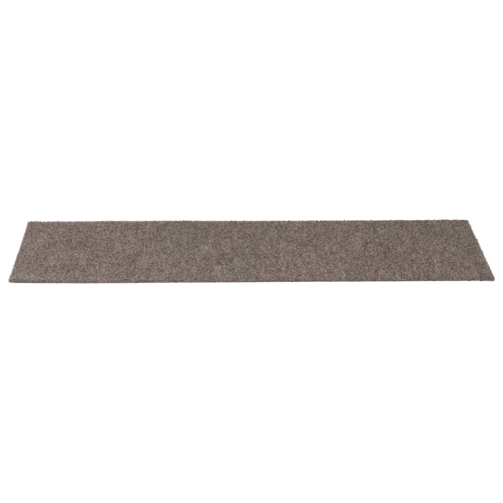 Selvklebende trappematter 15 stk 76x20 cm kremhvit