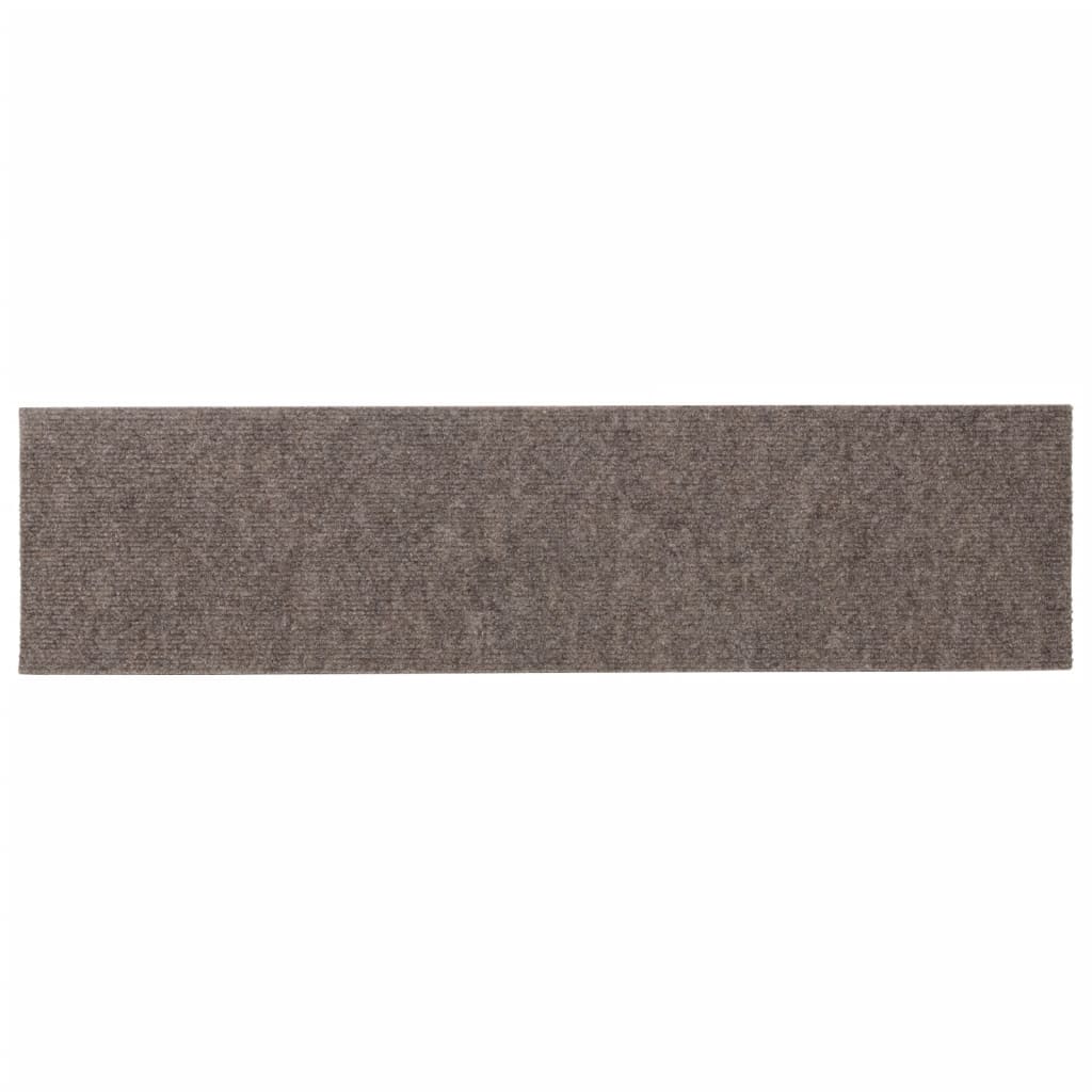 Selvklebende trappematter 15 stk 76x20 cm kremhvit