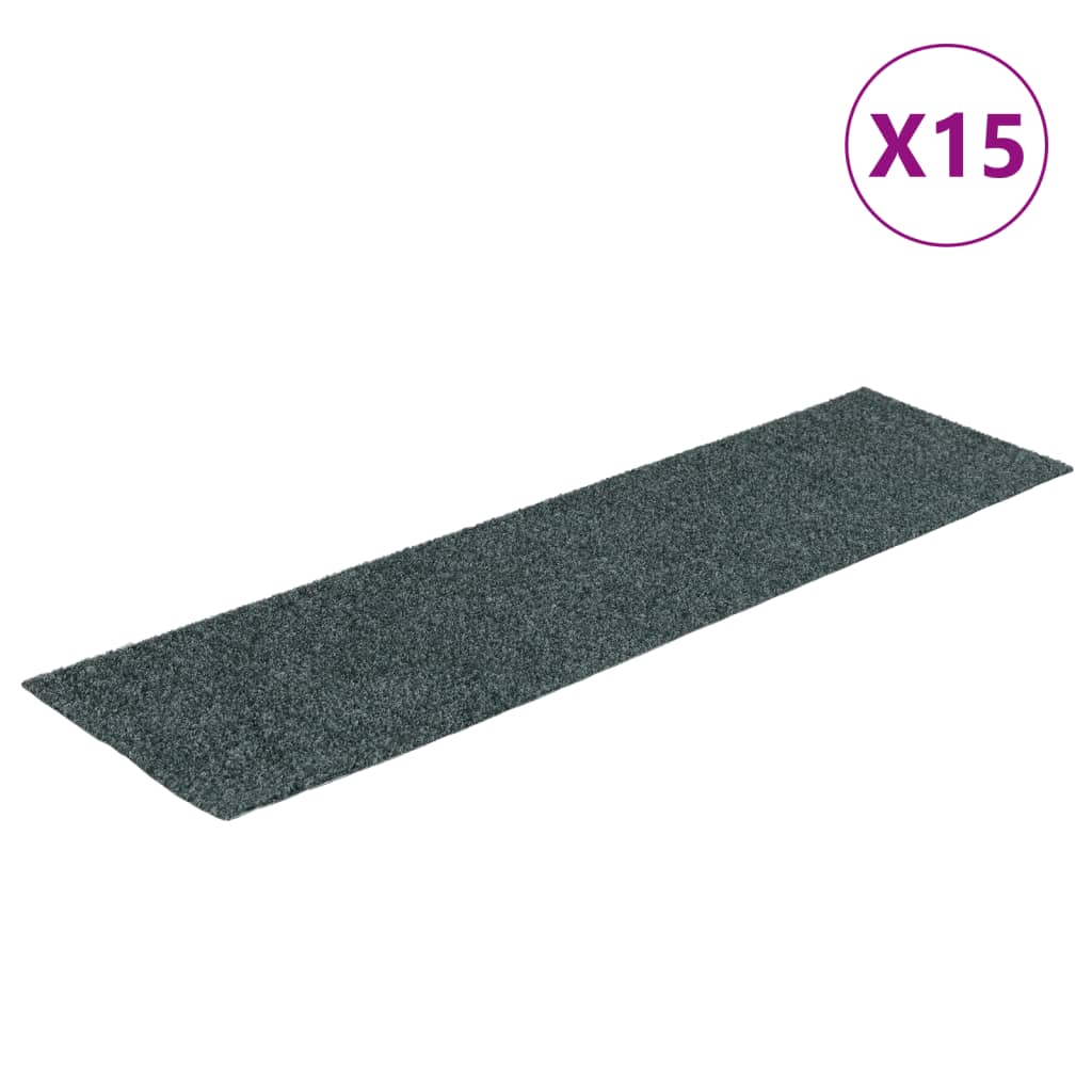 Selvklebende trappematter 15 stk 76x20 cm grønn