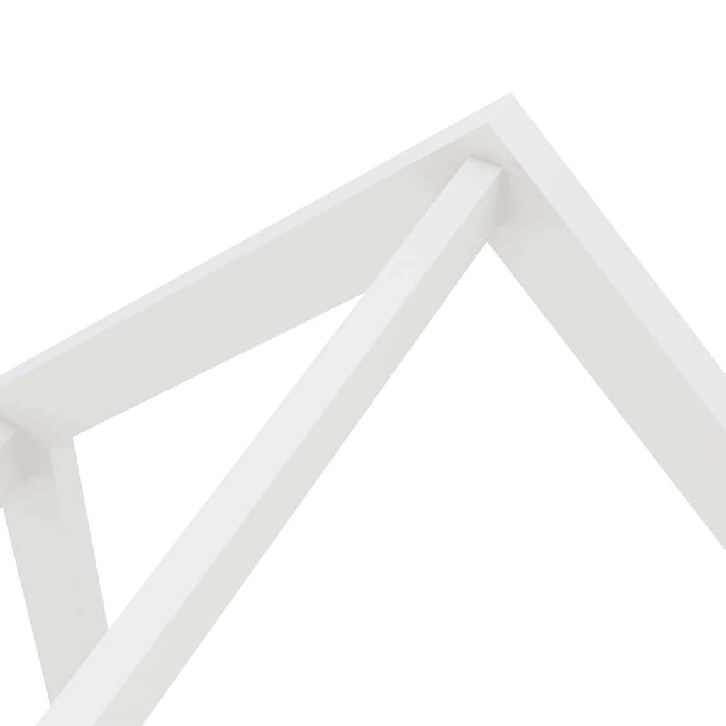 Ramme for barneseng med skuff hvit heltre furu 70x140 cm