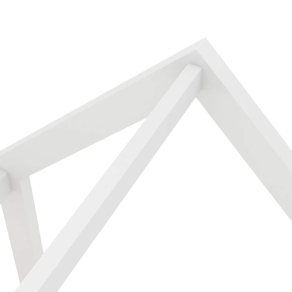 Ramme for barneseng med skuff heltre furu hvit 80x160 cm