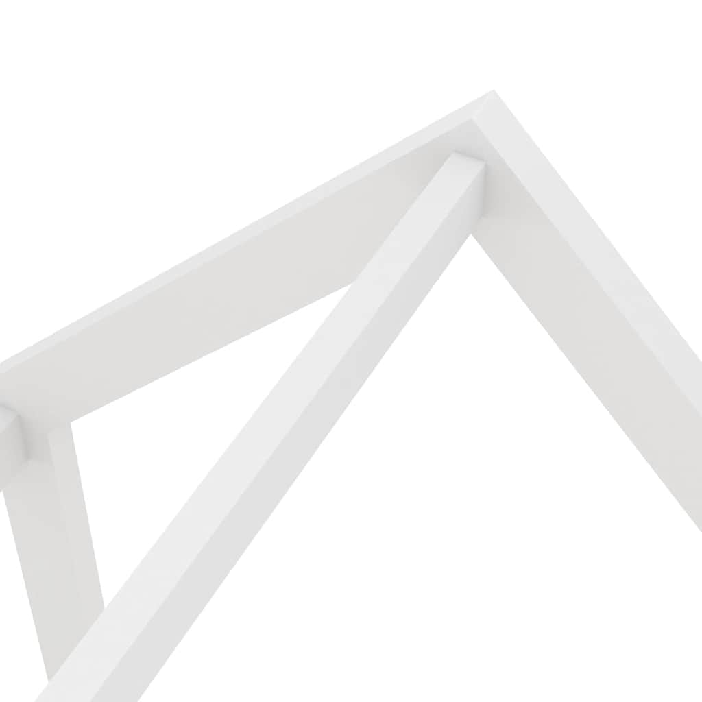 Ramme for barneseng med skuffer hvit heltre furu 90x200 cm