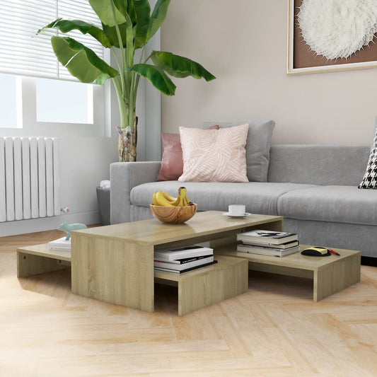 Stablebart bordsett sonoma eik 100x100x26,5 cm konstruert tre