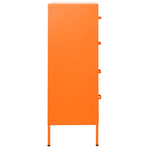 Kommode oransje 80x35x101,5 cm stål