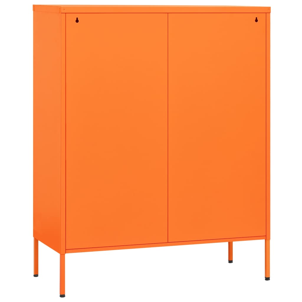 Kommode oransje 80x35x101,5 cm stål