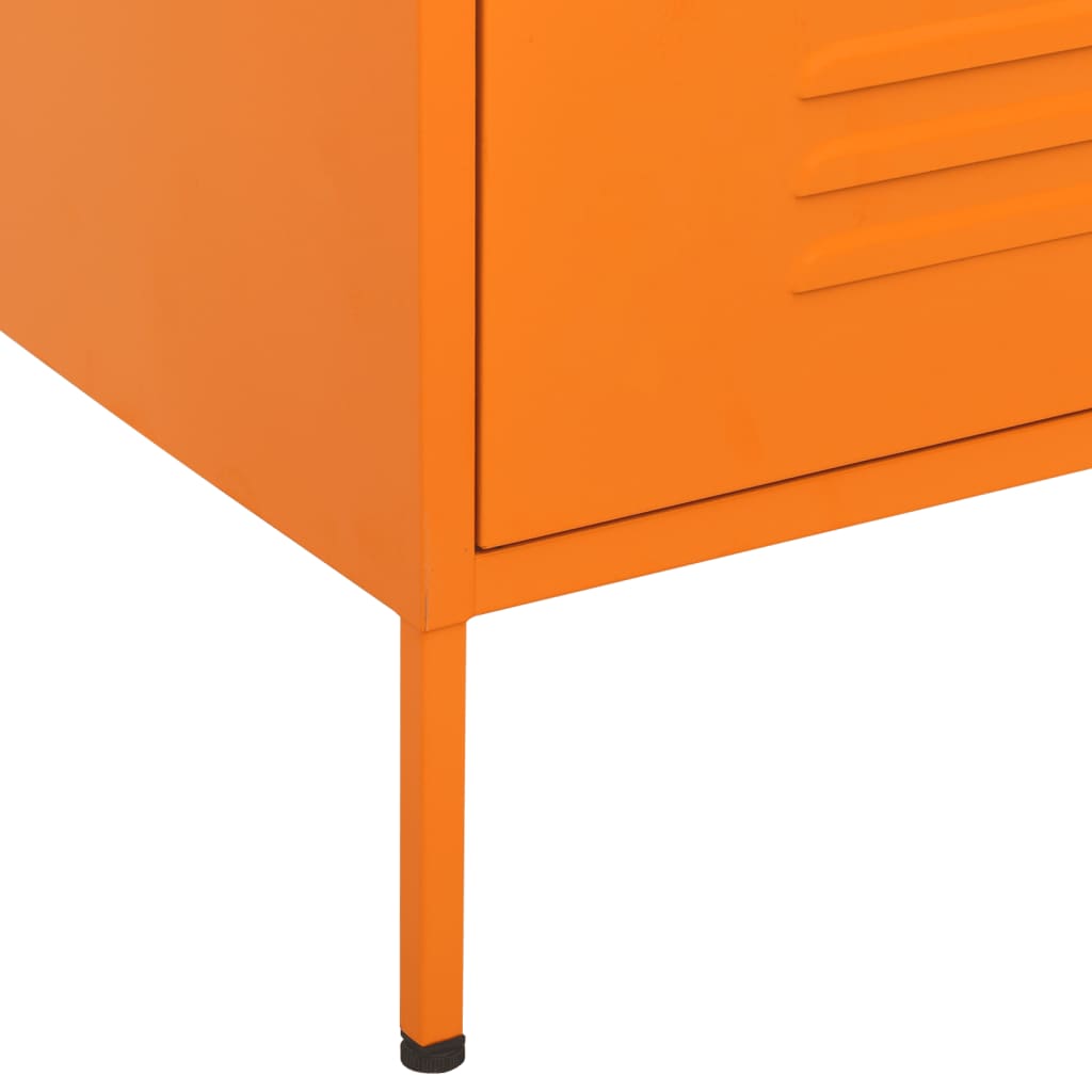 Kommode oransje 80x35x101,5 cm stål