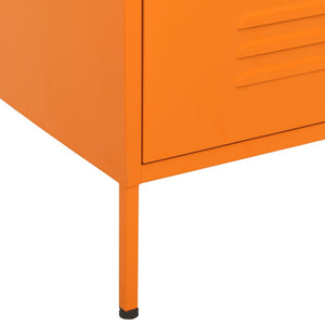 Kommode oransje 80x35x101,5 cm stål