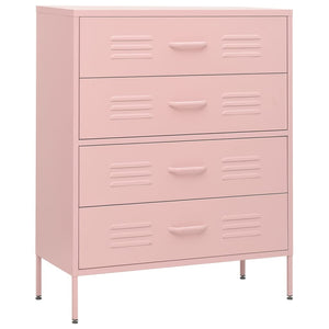 Kommode rosa 80x35x101,5 cm stål