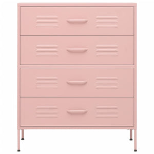 Kommode rosa 80x35x101,5 cm stål