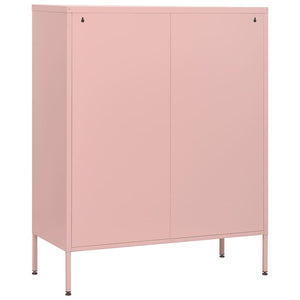 Kommode rosa 80x35x101,5 cm stål