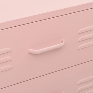 Kommode rosa 80x35x101,5 cm stål