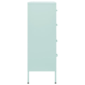 Kommode myntegrønn 80x35x101,5 cm stål