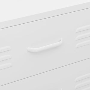 Kommode hvit 80x35x101,5 cm stål