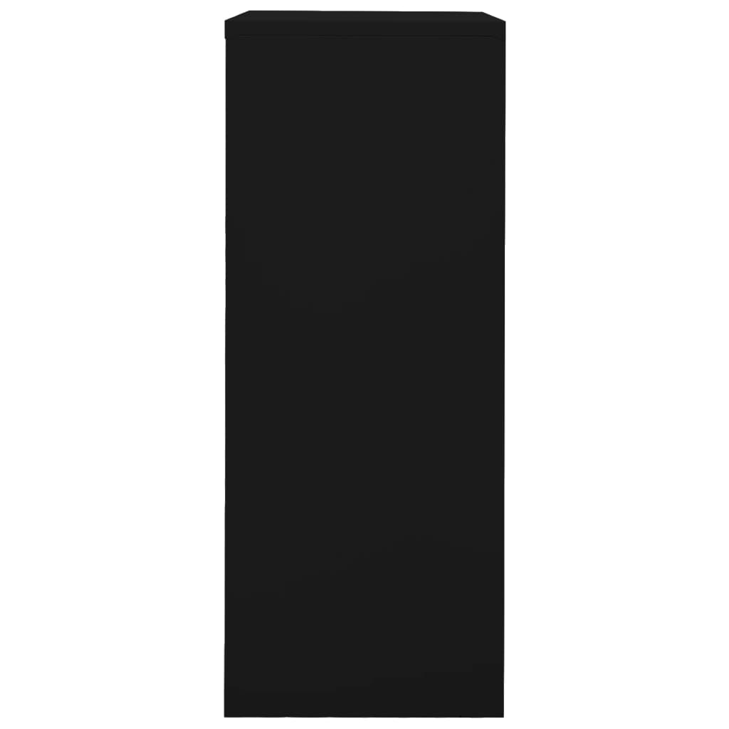 Kontorskap svart 90x40x102 cm stål