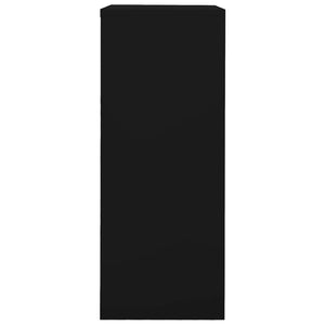 Kontorskap svart 90x40x102 cm stål