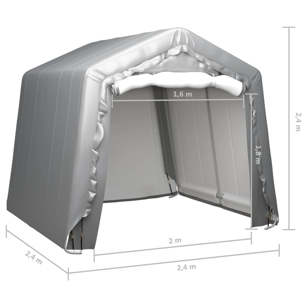 Storage tent 240x240 cm steel grey