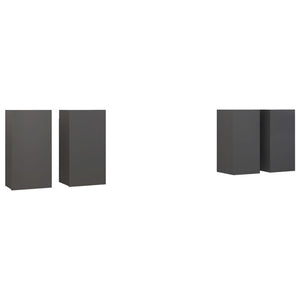 TV-benker 4 stk grå 30,5x30x60 cm konstruert tre
