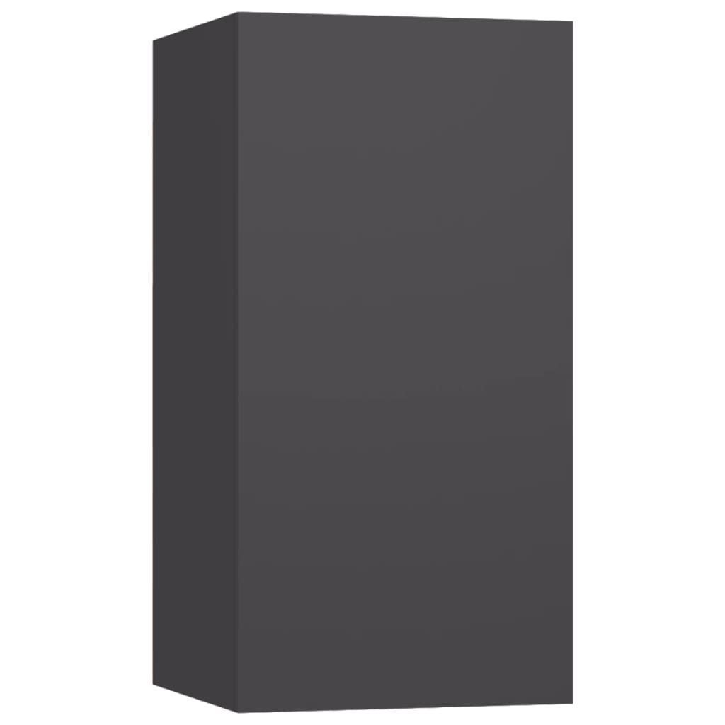 TV-benker 4 stk grå 30,5x30x60 cm konstruert tre