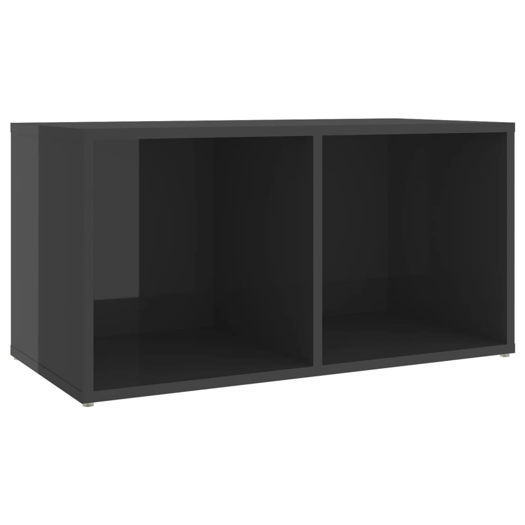 TV-benker 4 stk høyglans grå 72x35x36,5 cm konstruert tre