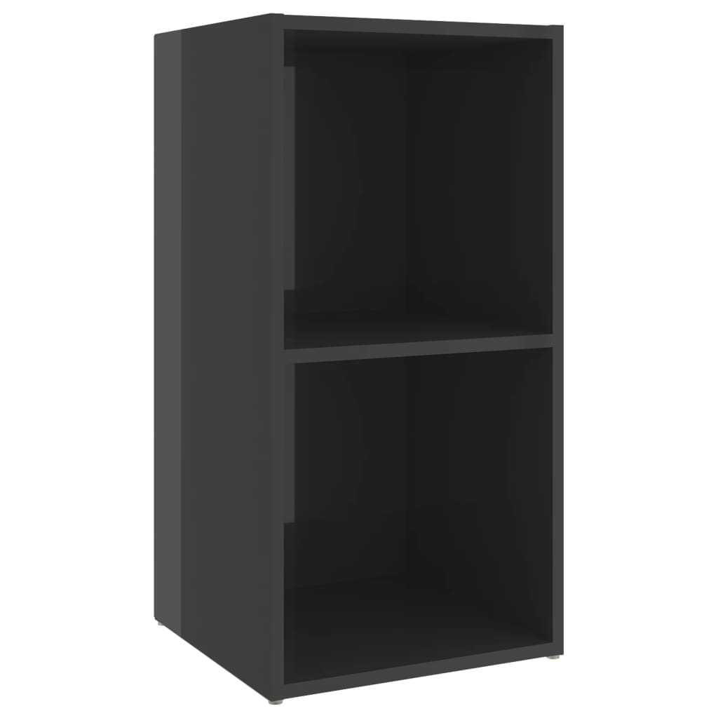 TV-benker 4 stk høyglans grå 72x35x36,5 cm konstruert tre