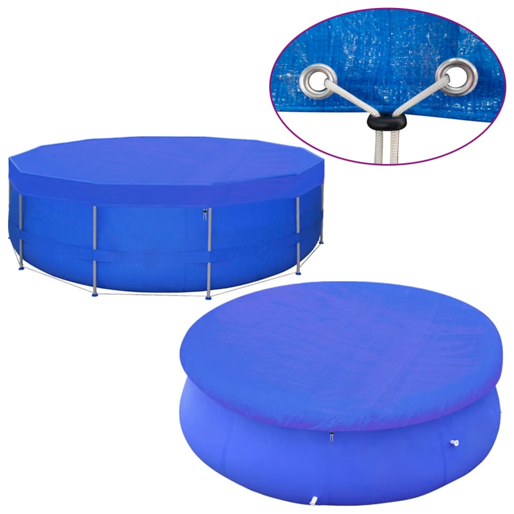 Bassengtrekk 2 stk PE rund 540 cm 90 g/m²