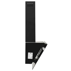 Wall-mounted kitchen hood 60 cm steel and tempered glass black