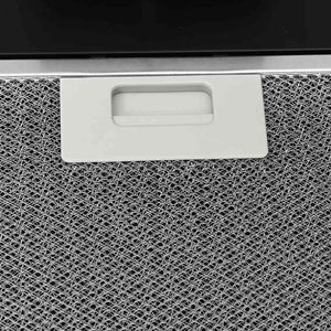 Wall-mounted kitchen hood 60 cm steel and tempered glass black