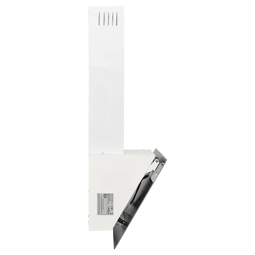 Wall-mounted kitchen hood 60 cm steel and tempered glass white
