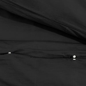 Sengesett svart 220x240 cm lett mikrofiber